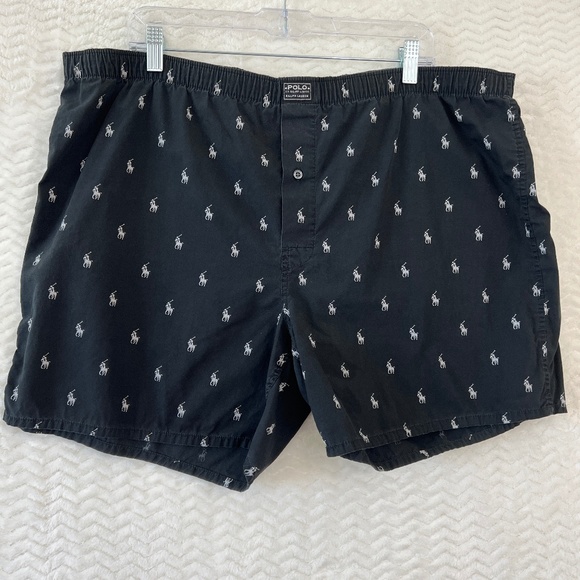 Polo Ralph Lauren Other - Polo Ralph Lauren Boxer Lounge Shorts Size L / XL Men's Black White Pony Cotton